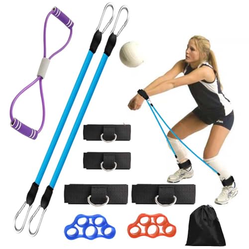 Volleyball Passing Trainer with Resistance Bands – Volleyball Passing Bands & Arm Bands Set for Volleyball Practice, Agility, Serving, Arm Swing & Pass Training