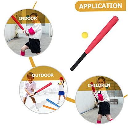 Toyvian Wear Resistant Eva Baseball Bat for Soft Training for Outdoor Indoor Play with Net Bag Durable Sports Accessory for Boys and Promotes Active Parent Interaction