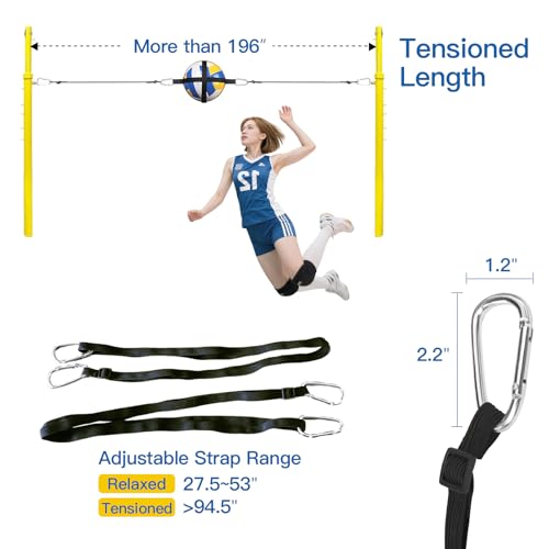 Volleyball Spike Trainer, Volleyball Hitting Trainer for Solo Training, Adjustable Volley Ball Practice Equipment for Hitting & Spike, Practice Volley Ball Spiker Aid for Beginners