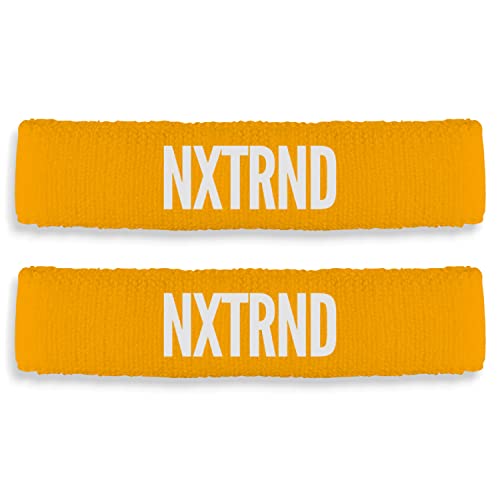 1 Pair Nxtrnd Bicep Bands, Sweat-Absorbent Arm Sweatbands, Football Accessory - color: Yellow