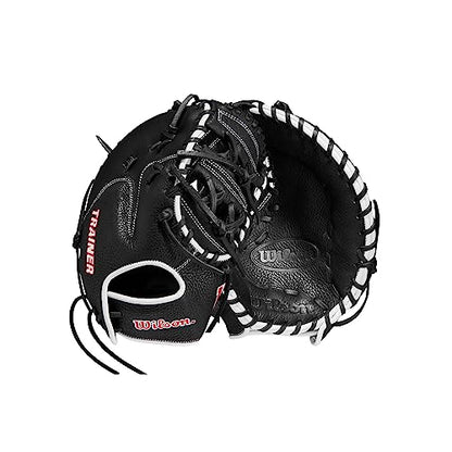 Wilson Trainer Baseball Gloves - Black/Red - style: First Base