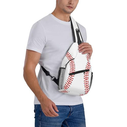 Baseball Sling Backpack Sling Bag Crossbody Shoulder Bag Baseball Purse Chest Bag For Men Women - color: Baseball