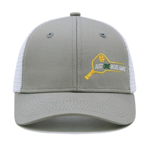 Pickleball Hat for Men Women, Embroidered Mesh Snapback Trucker Baseball Cap, Gifts for Pickleball Lovers