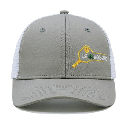 Pickleball Hat for Men Women, Embroidered Mesh Snapback Trucker Baseball Cap, Gifts for Pickleball Lovers