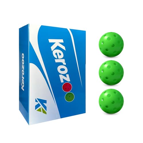 Honeycomb Pickle Balls Outdoor 40 Holes - Durable High Hard Fast Bounce USAPA Approved - True Flight Tournament Pickle Ball - 6Pack - Accessories for Sports&Entertainment Play