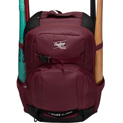 Rawlings | The Journey Player's Backpack Equipment Bag | Baseball/Softball | Multiple Colors - color: Maroon