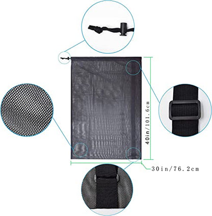 Heavy Duty Mesh Ball Bag, 30x40 Inch Extra Large Sports Equipment Bag for 12 Soccer Balls, Industrial Strength Mesh Bag with Adjustable Strap for Coaches Basketball Football Volleyball