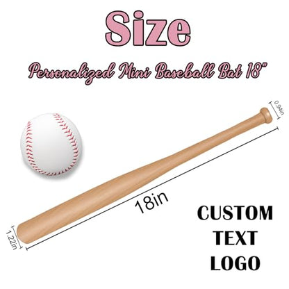 Personalized Mini Baseball Bat 18″Custom Wooden Bat Engraved Name Logo Number Customized Mini Bats for Tee Ball Small Training Baseball Gifts for Teams, Little League, Players,Games - color: Navy
