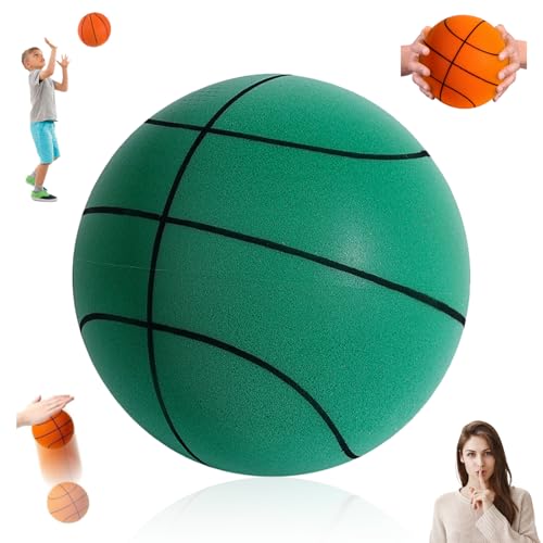 Dribble Dream Silent Basketball - Upgrade Indoor Training Quiet Ball, Foam Basketball Gift for Youth - color: Green, size: NO.7