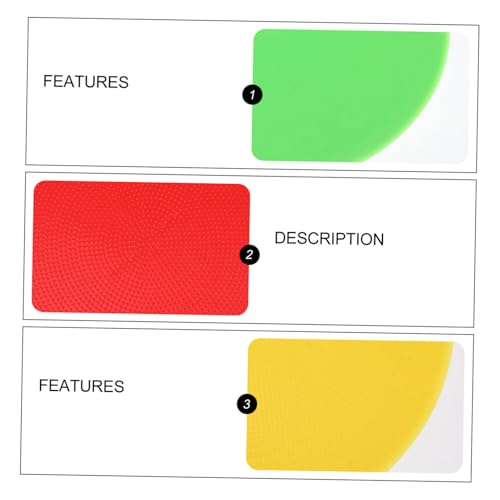 8pcs Landmark Pad for Soccer Training Roadblock Plate Markers Red Yellow and Green for Agility Drills and Sports Practice
