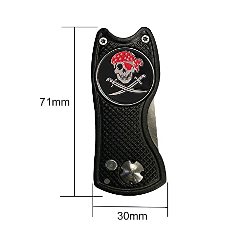 Golf Ball Marker Divot Tool Sets Switchable Divot Repair Tools (one Divot with Four Ball Markers)