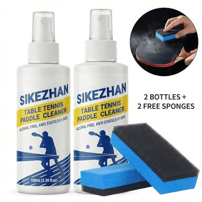 Table Tennis Paddle Cleaner Spray, Effective Dirt and Dust Removal, 100ml, Pïng Pong Paddle Cleaner, Stain Removal Liquid, Enhances Spin and Control, for Home, Gym, Or Tournament Use