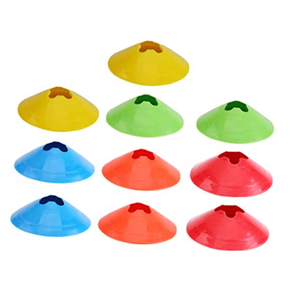 VANZACK 10pcs Football Training Markers Durable Pe Training Signs for Soccer Basketball and Sports Drills Versatile Marking Discs for Outdoor Activities