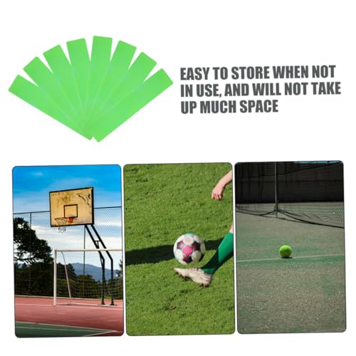 Toyvian 6Pcs Court Marker Kit Flat Spot Markers for Sports Training for Soccer Basketball Volleyball and Badminton Multi User Agility Training