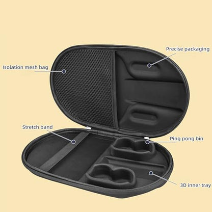 Reinforced Pingpong Bat Protective Bag Zipper Enclosure Padded Table Tennis Racket Covers Pingpong Paddle Carrying Case