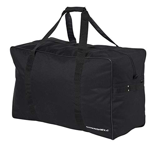 Winnwell Basic Carry Hockey Bag - Large Heavy Duty Sports Equipment Storage Bag - Multiple Sizes Bag For Hockey Player Gear - color: Black, size: Senior
