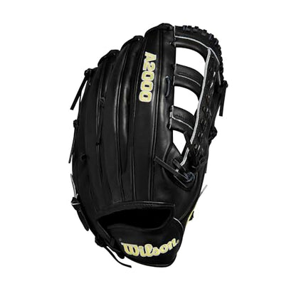 Wilson 2024 Classics Series A2000 Baseball Gloves - color: Black/Yellow, size: Outfield - 12.75"