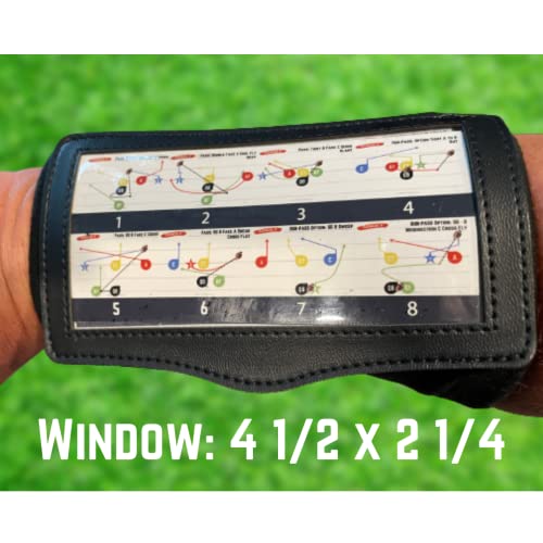 Youth Play Wristbands - Call Plays and Win Games - Flag or Tackle Football QB Coach - Playbook Wrist Bands Football Equipment (5 or 10 Packs) - size: 5 Pack