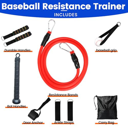 Davllin Baseball Resistance Trainer,Training Aid for Baseball Softball Pitchers,Interchangeable Grips to Build Arm Strength,Arm Bands for Baseball Players,Baseball Throwing Trainer,Great to Warm-Up
