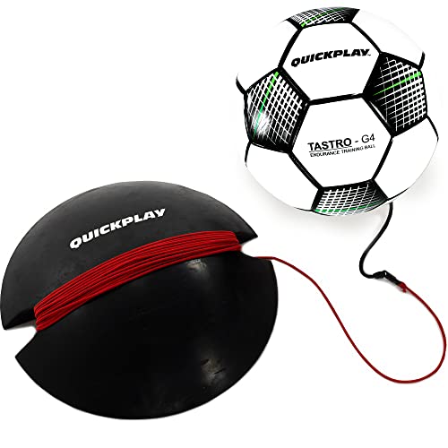 QUICKPLAY Replay Soccer Training Ball | Adjustable Bungee Elastic Training Ball with Base Weight - size: Size 5 Soccer Ball (Adult)