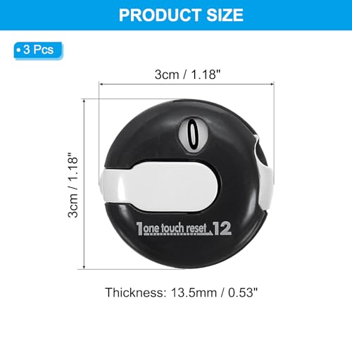 PATIKIL Golf Score Counter Mini Golf Shot Stroke Attachment Counter Clicker Clip - color: Black White