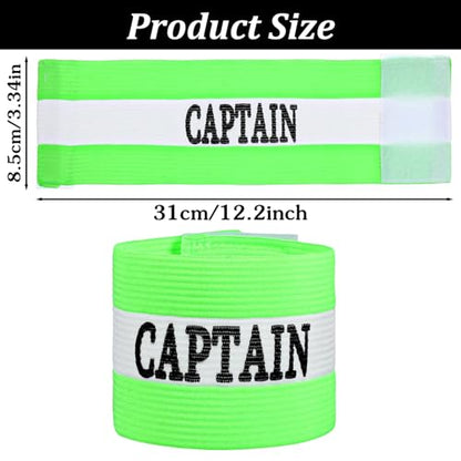 3pcs Captains Bands , Breathable Captain Armband, Elastic Captains Bands Soccer for Basketball Volleyball School Team Competition Coach Players Wrist Arm Band, Green