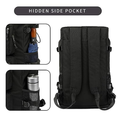 Solid color gym duffel bag backpack, wrestling bag,with shoe compartment, 4 kinds of back method waterproof travel sports walking laptop Lightweight (B-Black) - color: B-Black