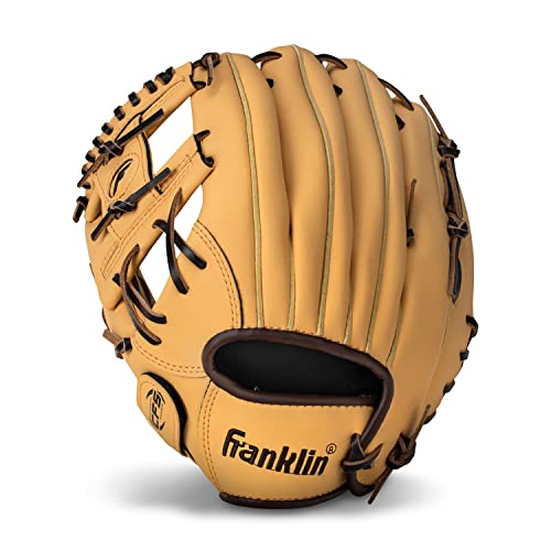 Franklin Sports Field Master Baseball + Softball Glove - Field Master Adult + Youth Baseball + Softball Mitt - Men's + Women's Gloves - Right Hand Throw - color: Camel, style: 11" - I Web