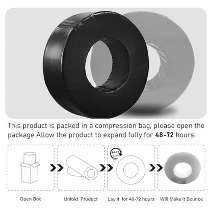 Wibeelee Football Tackle Wheel Tackling Dummies for Football High-Density Sponge and Waterproof PU Leather Tackling Ring with Straps for Youth Football Practice