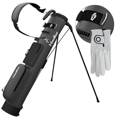 NovaTour Par 3 Golf Bag, Ultra Lightweight, Small Golf Bag for Par 3 and Executive Courses - color: Steel Grey