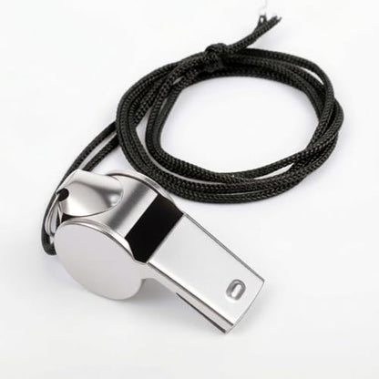 48PCS Stainless Steel Sports Whistles with Black Lanyard – Loud Crisp Sound Whistles Bulk for Coaches, Referees, Officials, and Emergency Use