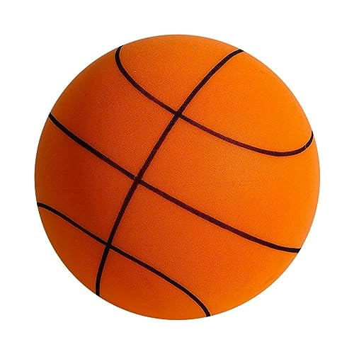 Silent Basketball - Indoor Quiet Training Ball, High-Density Foam, Low Noise, Highly Elastic, Easy to Grip - color: Orange, size: Oversized [24cm-7#]