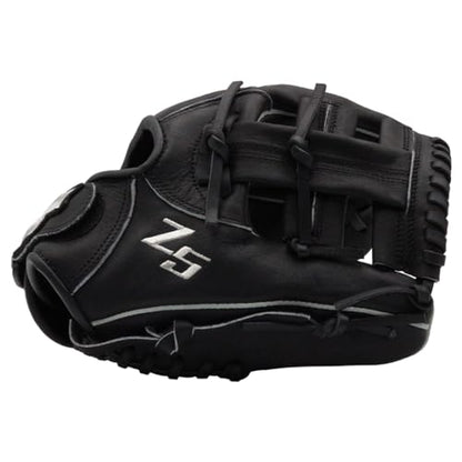 SSK Z5 Training Gear Quick Hands Infield Baseball Training Gloves 8.5” – 9” – 9.5” – 10” – 10.5” Right & Left Hand Throw - color: Black-950 Single Post, size: 9.5" - Right Hand Throw