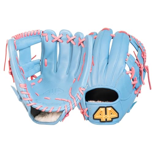 44 Pro Steer Baseball Glove for Infield, Fielding Mitt, Premium Leather Construction for Adults & Youth, 12", Right & Left Hand Throw, Ideal for Training, Games & Practice - color: Carolina Blue, size: Right Hand Throw