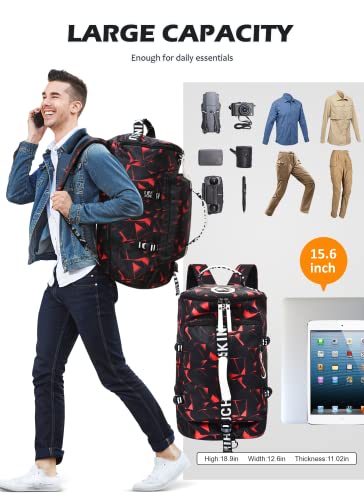 GGOV Gym Sport Bag Backpack Duffle Bag Weekender Bag Waterproof Travel Sling Bag Casual Daypack for Men and Women