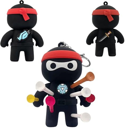 FAR&STRAIGHT Ninja Golf Tee Holder | Interchangeable Plugins | Funny & Unique Golf Gift | Personalized Accessory - style: 4 Plugin Set