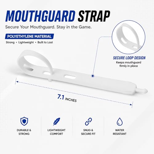 Football Mouth Guard with Strap, Breathable MouthGuard for Youth and Adults, Teeth and Lip Protector