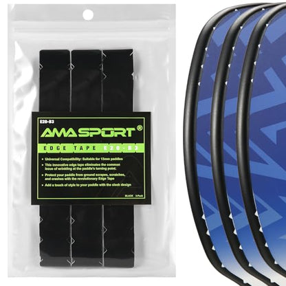PICKLETECH Pickleball Paddle Protection Tape - Paddle Head Edge Guard - Racket Edge Protection Tape -Fit Perfectly Curved Edge -No Wrinkling - color: Black, size: Width 20mm