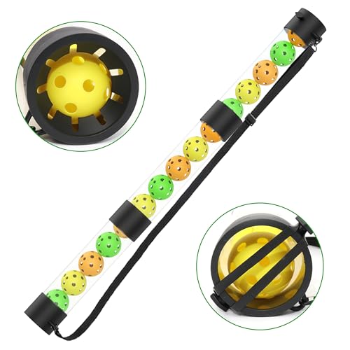 Pickleball Ball Retriever & Ball Hopper Storage with Strap Pickle Balls Tube Pickup - size: 15 Pickleball Retriever