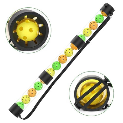 Pickleball Ball Retriever & Ball Hopper Storage with Strap Pickle Balls Tube Pickup - size: 15 Pickleball Retriever