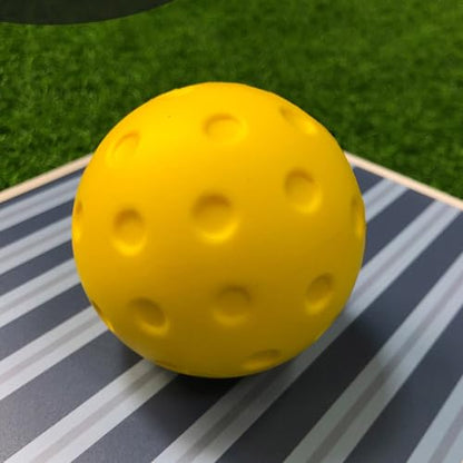 ljhnba Noise Reducing Soft Pickleballs Replacement Quiet PU Foam Pickleballs Balls Light Weight Training Balls Easy to Use Noise Reducing Soft Pickleballs - color: bright yellow