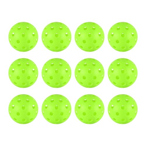 4/6/12/20/50/100 pcs Pickleball Balls,40 Hole Outdoor Pickleball Balls,8mm Precision Drilled-Spaced Pickle Ball Set-Profession Plastic Ball for Pickleballs Paddles and Indoor Floor Sport Court - color: green