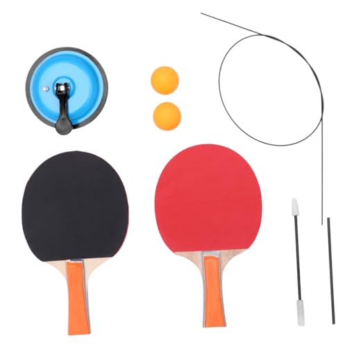Healeved Table Tennis Trainer with Stable Suction Base and Elastic Shaft, Blue Ping Pong Practice Set for Home Fitness and Self Training