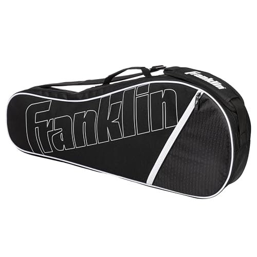 Franklin Sports Tennis Racket Bag - Tennis Shoulder Bag for Men + Women - Holds (4) Rackets + Equipment for Practice + Matches - Travel + Storage Case with Fence Hook