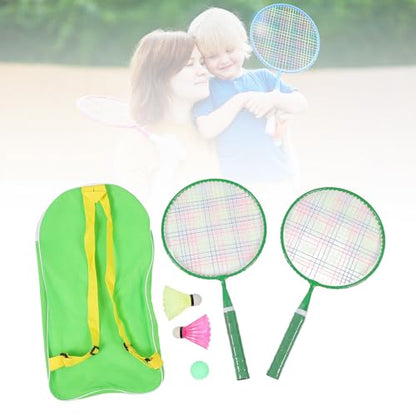 Badminton Rackets for Children, 1 Pair Kids Badminton Rackets with 2 Shuttlecocks 1 Table Tennis Ball Carrying Bag, Portable Badminton Rackets Set for Indoor and Outdoor Sport