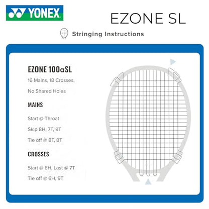 YONEX EZONE SL Blast Blue Tennis Racquet - Superlightweight Recreational Pre-Strung All-Graphite Racket for Junior Players, Grip: 1 - size: Grip Size - 1