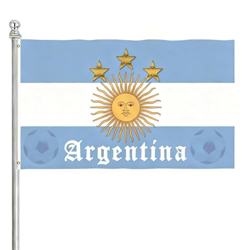 Argentina Sports Soccer Football Flag Sports Fans Supporters Flags for Garden Yard Outdoor Decoration Banner 5x3ft - color: Argentina
