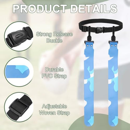 Flag Football, Adjustable Flag Football Belts with Belt and Flags Easy Tear Away - color: Camouflage Blue