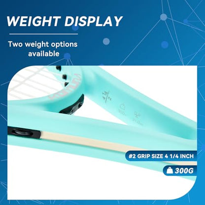 Sweet Spot Tennis Training Racket 37-Inch Compact Head Design 300g Lightweight Professional Racket Ideal for Teenagers and Professional Trainers - color: BlueBlack-300g