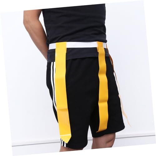 Mikikit 8Pcs Flag Football Training with Belts Includes Blue Yellow Flags and Cone Markers for Youth Rugby Practice and Team Games